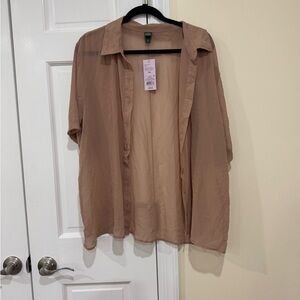Wild Fable Tan Casual Button Down Shirt